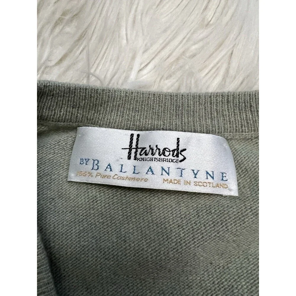 Ballantyne x Harrods 100% Cashmere Sweater Vest Scotland Men's Size 44/US L - Picture 5 of 10